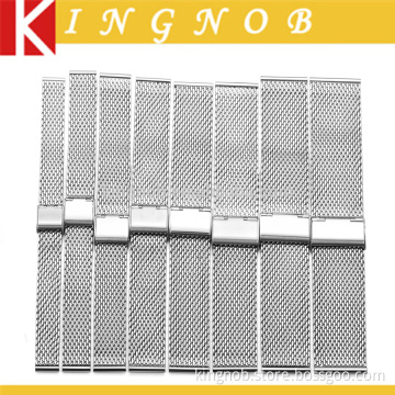 12mm to 26mm Metal Stainless Steel Watch Band Wire Shark Mesh Bracelet Link